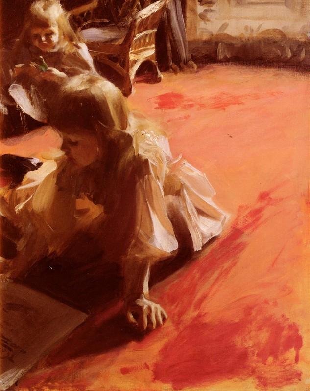 Anders Zorn A Portrait of the Daughters of Ramon Subercasseaux Sweden oil painting art